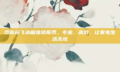济南新飞冰箱维修服务，专业、高效、让家电生活无忧