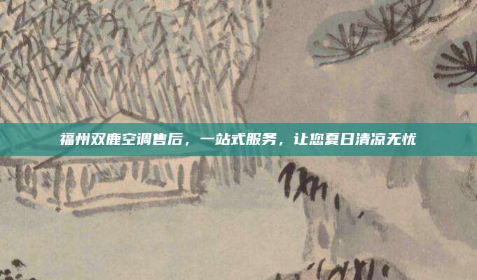 福州双鹿空调售后，一站式服务，让您夏日清凉无忧