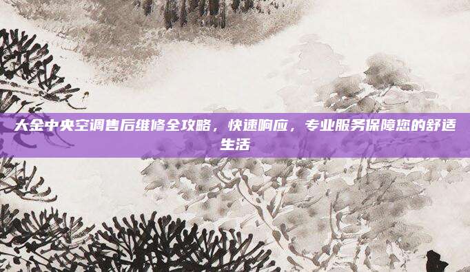 大金中央空调售后维修全攻略，快速响应，专业服务保障您的舒适生活