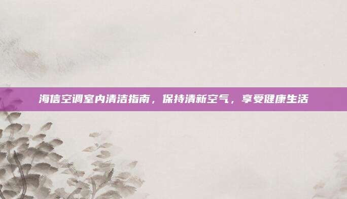 海信空调室内清洁指南,保持清新空气,享受健康生活