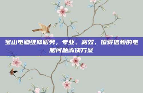 宝山电脑维修服务,专业、高效、值得信赖的电脑问题解决方案