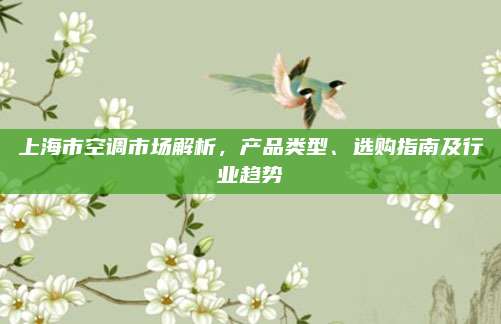 上海市空调市场解析，产品类型、选购指南及行业趋势