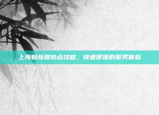 上海魅族维修点攻略，快速便捷的服务体验