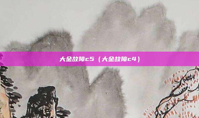 大金故障c5（大金故障c4）