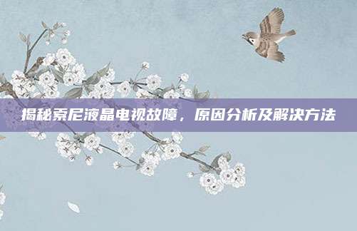 揭秘索尼液晶电视故障，原因分析及解决方法