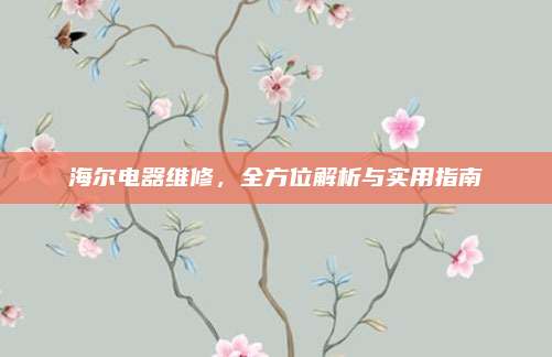 海尔电器维修,全方位解析与实用指南
