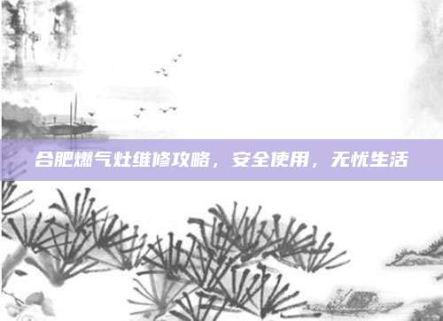 合肥燃气灶维修攻略，安全使用，无忧生活