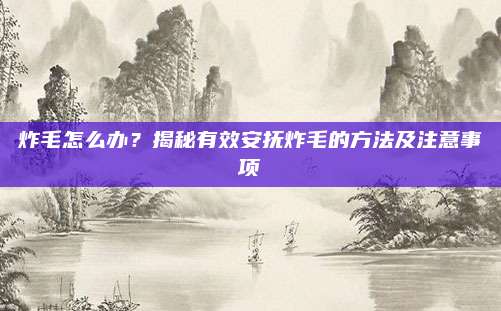 炸毛怎么办？揭秘有效安抚炸毛的方法及注意事项