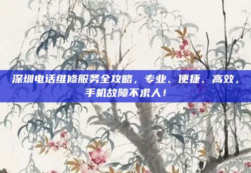 深圳电话维修服务全攻略，专业、便捷、高效，手机故障不求人！