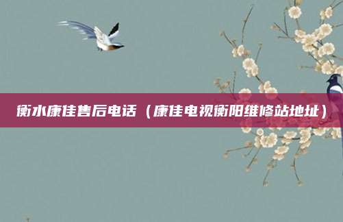 衡水康佳售后电话（康佳电视衡阳维修站地址）