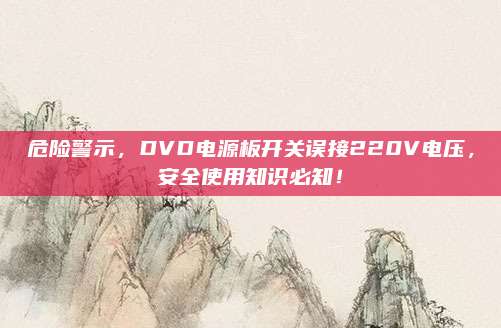 危险警示，DVD电源板开关误接220V电压，安全使用知识必知！