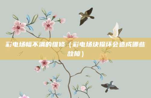 彩电场幅不满的维修（彩电场块损坏会造成哪些故障）