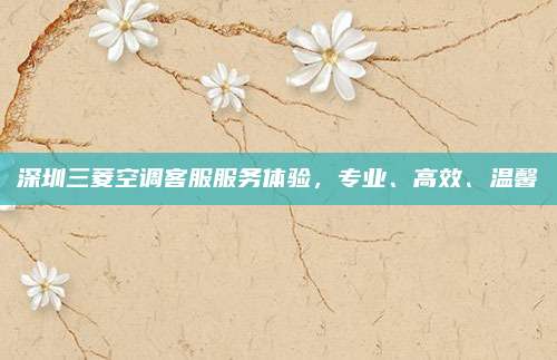 深圳三菱空调客服服务体验，专业、高效、温馨