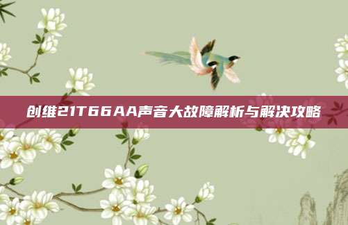 创维21T66AA声音大故障解析与解决攻略