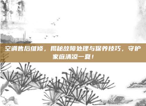 空调售后维修，揭秘故障处理与保养技巧，守护家庭清凉一夏！
