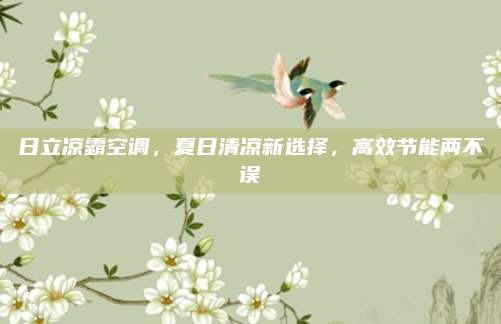 日立凉霸空调,夏日清凉新选择,高效节能两不误