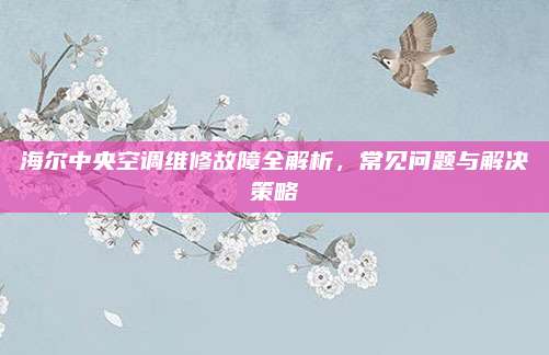 海尔中央空调维修故障全解析，常见问题与解决策略