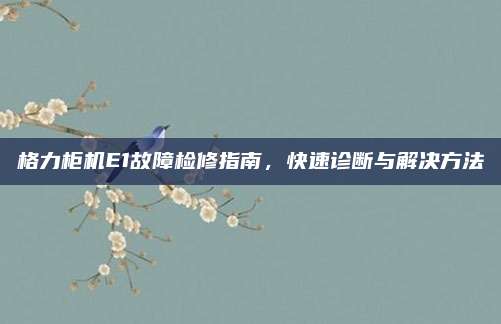 格力柜机E1故障检修指南，快速诊断与解决方法