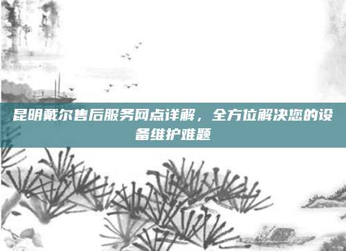 昆明戴尔售后服务网点详解,全方位解决您的设备维护难题
