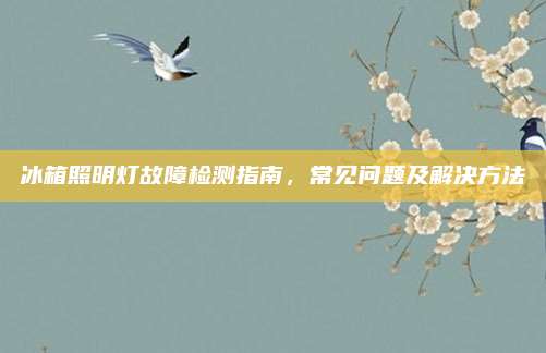 冰箱照明灯故障检测指南，常见问题及解决方法