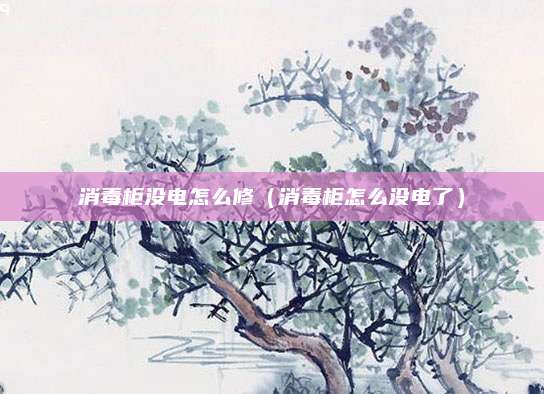 消毒柜没电怎么修（消毒柜怎么没电了）