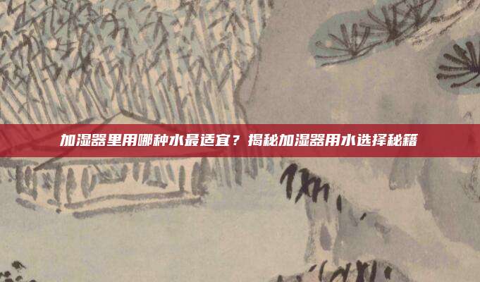 加湿器里用哪种水最适宜？揭秘加湿器用水选择秘籍