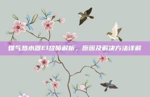 煤气热水器E1故障解析，原因及解决方法详解