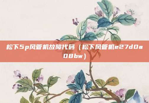 松下5p风管机故障代码（松下风管机e27d0a08bw）