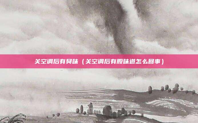 关空调后有臭味(关空调后有股味道怎么回事)