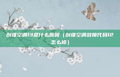 创维空调l3是什么原因(创维空调故障代码l2怎么修)