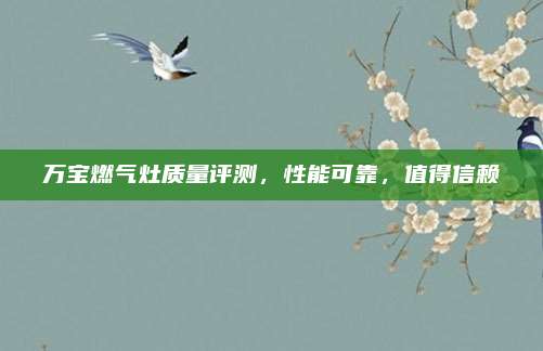 万宝燃气灶质量评测,性能可靠,值得信赖