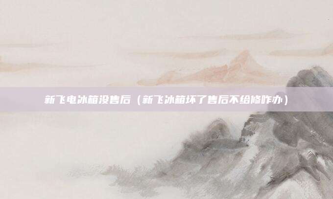 新飞电冰箱没售后(新飞冰箱坏了售后不给修咋办)