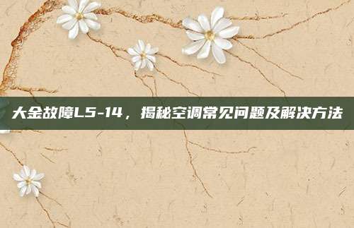 大金故障L5-14，揭秘空调常见问题及解决方法
