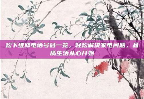 松下维修电话号码一览，轻松解决家电问题，品质生活从心开始
