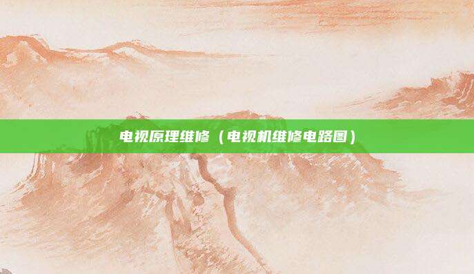 电视原理维修(电视机维修电路图)