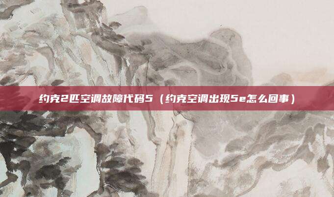 约克2匹空调故障代码5（约克空调出现5e怎么回事）