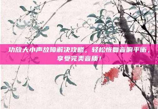 功放大小声故障解决攻略，轻松恢复音响平衡，享受完美音质！