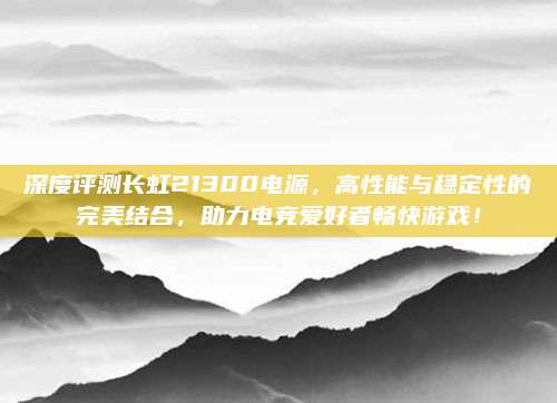 深度评测长虹21300电源，高性能与稳定性的完美结合，助力电竞爱好者畅快游戏！