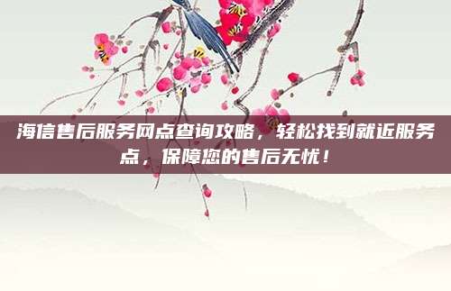 海信售后服务网点查询攻略,轻松找到就近服务点,保障您的售后无忧!