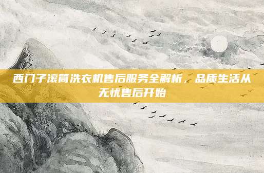 西门子滚筒洗衣机售后服务全解析,品质生活从无忧售后开始