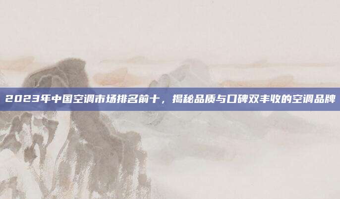 2023年中国空调市场排名前十，揭秘品质与口碑双丰收的空调品牌