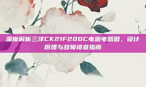 深度解析三洋CK21F200C电源电路图,设计原理与故障排查指南