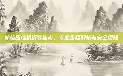 冰箱压缩机拆装指南,专业步骤解析与安全须知