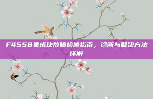 F4558集成块故障检修指南,诊断与解决方法详解