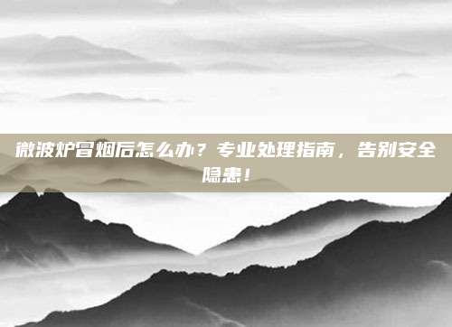 微波炉冒烟后怎么办？专业处理指南，告别安全隐患！