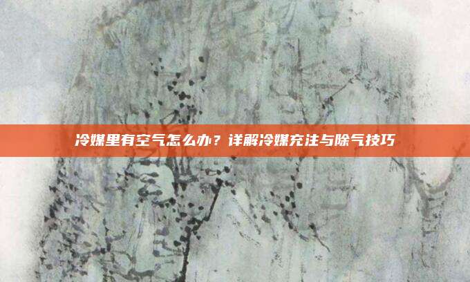 冷媒里有空气怎么办?详解冷媒充注与除气技巧