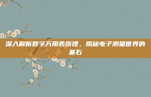 深入解析数字万用表原理,揭秘电子测量世界的基石