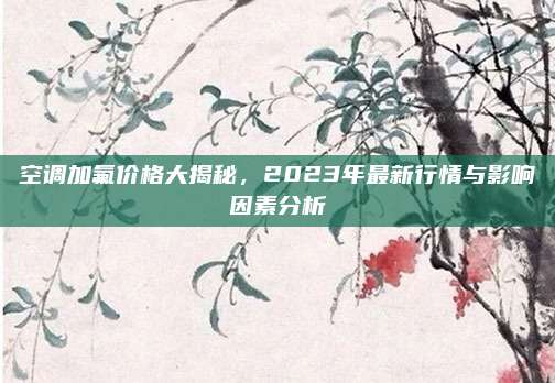 空调加氟价格大揭秘，2023年最新行情与影响因素分析