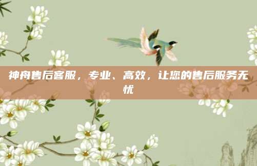神舟售后客服,专业、高效,让您的售后服务无忧