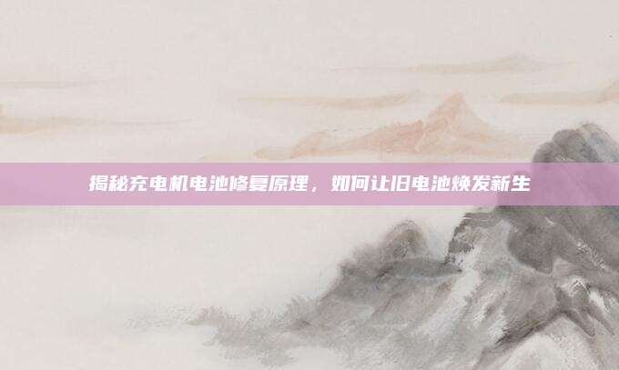 揭秘充电机电池修复原理，如何让旧电池焕发新生